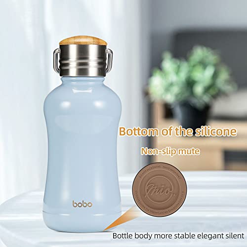 Mini Insulated Water Bottle With Bamboo Lid