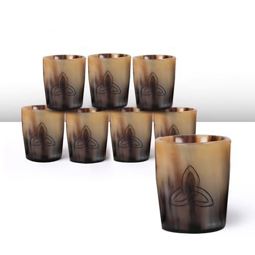 Viking Horn Shot Glasses Set of 8 (8 Count)