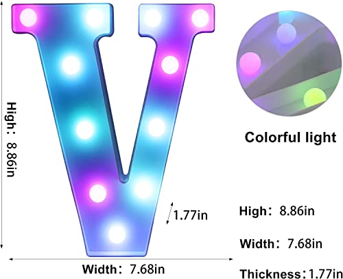 Colorful LED Letter Lights with Remote