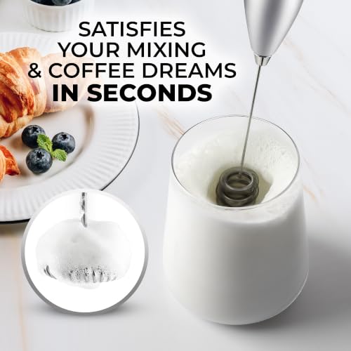 Powerful Milk Frother Wand With Duracell Batteries