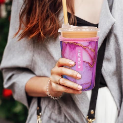 Reusable Insulated Neoprene Iced Coffee Cup Sleeve (3 Count)