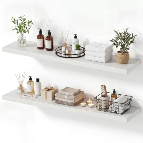 10 Inch Deep Floating Shelves 40” Set of 2 (2 Count)