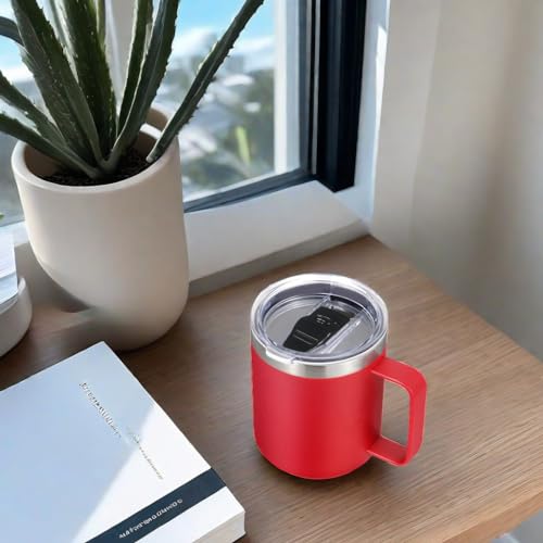 14oz Insulated Stainless Steel Coffee Mug with Lid Bulk 2 Pack (2 Count)