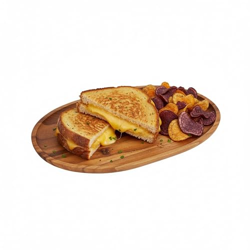 Woodard & Charles Acacia Wood Medium Oval Serving Tray