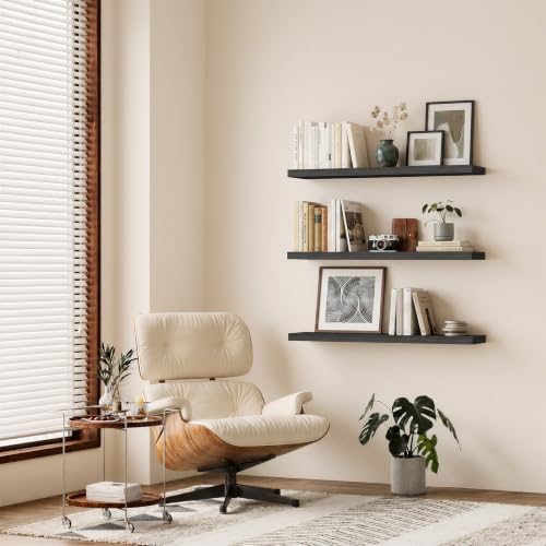 Black Floating Shelves 47.2in