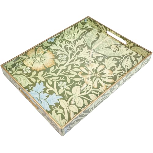 Plastic Serving Tray with Handles for Coffee Table