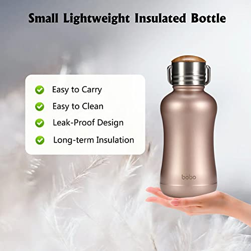 Mini Insulated Water Bottle With Bamboo Lid