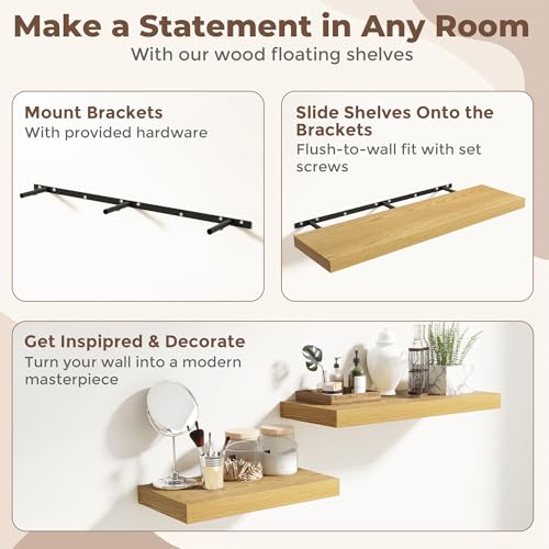 72 Inch Floating Shelves