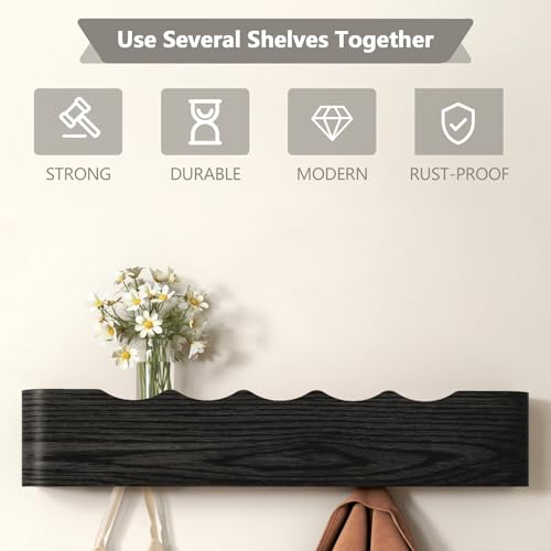 Wall Mounted Coat Rack with Shelf