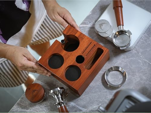 54mm Espresso Tamping Station For Breville Rosewood