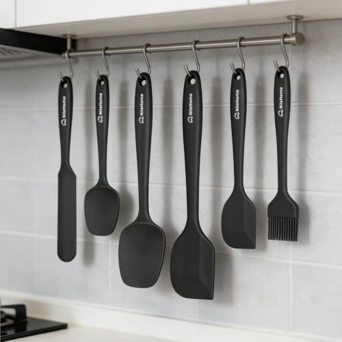 6 Pieces Silicone Spatula Set with Silicone Brush (6 Count)