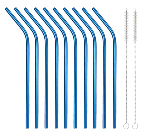 10 Pcs Stainless Steel Straws (10 Count)