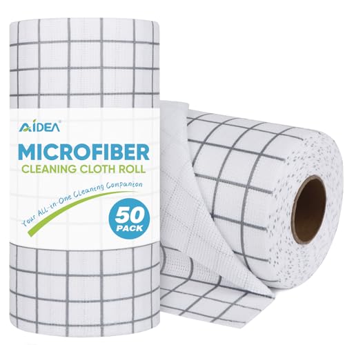 Microfiber Cleaning Cloth Roll (50 Count)