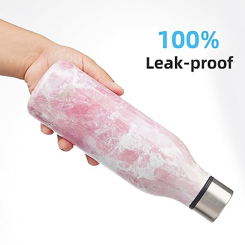 18 oz Insulated Stainless Steel Metal Water Bottle with Strap