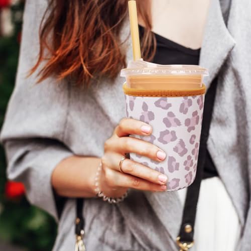 Reusable Insulated Neoprene Iced Coffee Cup Sleeve (3 Count)