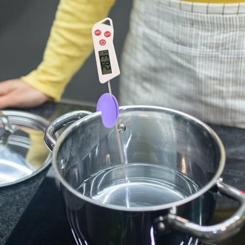 Thermometer Pot Clip Temperature Probe Clip Holder for Pots and Pans Cooking Thermometer Bracket for Candy Baking Meat Saucepan 1.85 X 1.14 X 1.14 in