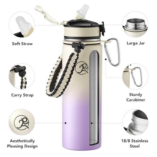 24oz Insulated Stainless Steel Travel Water Bottle