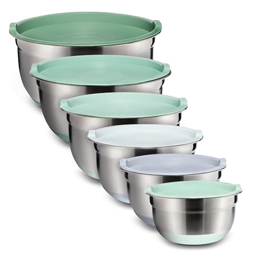 Stainless Steel Mixing Bowls Set with Lids