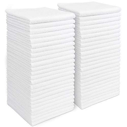 White Microfiber Cleaning Cloth 50PK