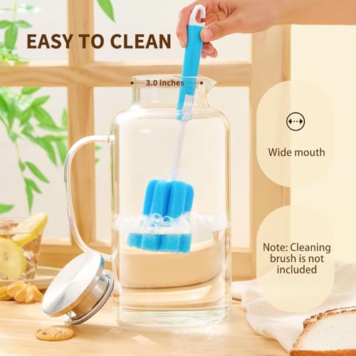 Glass Pitcher with Lid and Spout