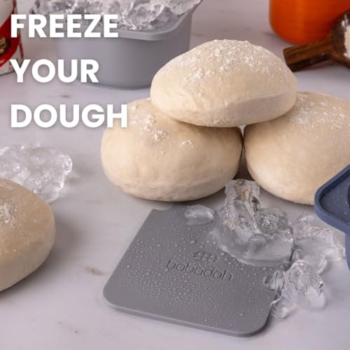 Pizza Dough Proofing Silicone Containers with Lids (6 Count)