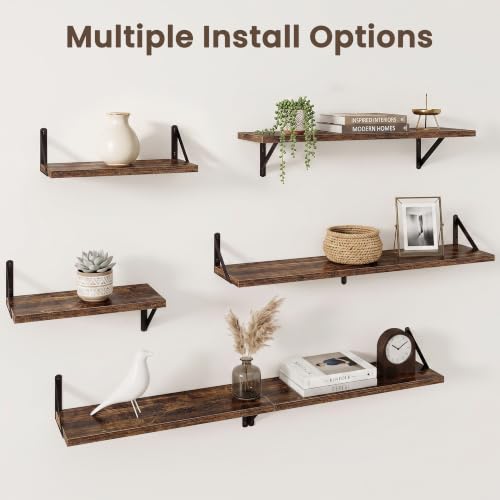 Wall Mounted Floating Shelves Set of 3