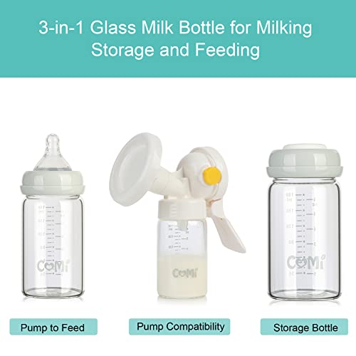 Wide Neck Glass Breastmilk Collection n Storage Bottle (4 Count)