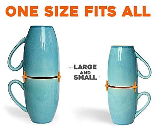 Mug Stackers for Kitchen Cabinets (6 Count)
