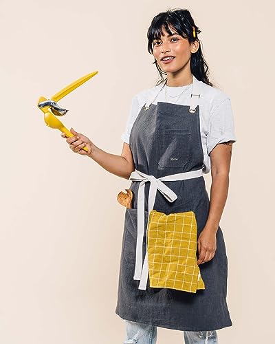Linen Kitchen Apron for Cooking