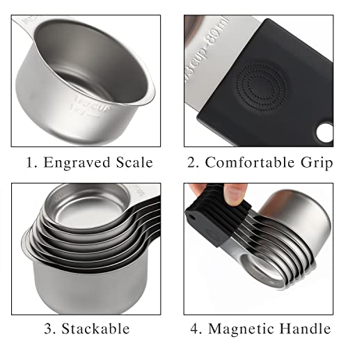 Magnetic Measuring Cups and Spoons Set Stainless Steel Measuring Cup&Spoon