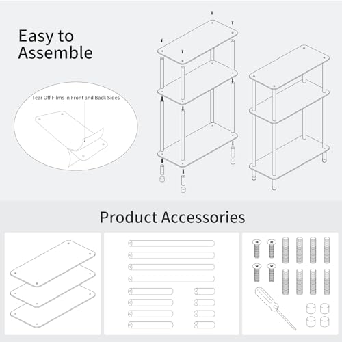 Clear Acrylic Narrow Side Table for Small Spaces