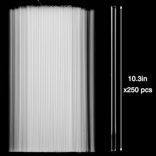 10.3" Disposable Plastic Drinking Straws (100 Count)