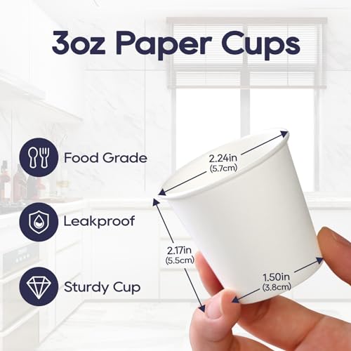 1000 pack 3 oz Paper Cups (1000 Count)