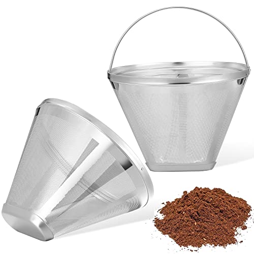 Reusable #4 Cone Coffee Filters for Ninja Dual Brew Pro Coffee Makers (2 Count)