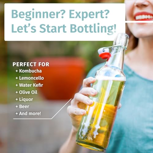 Clear Swing Top Glass Bottles (6 Count)