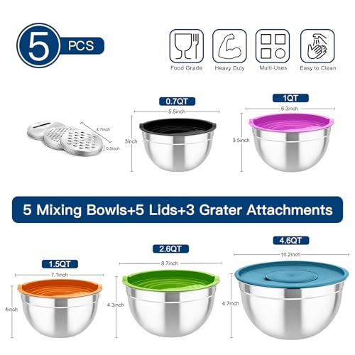Mixing Bowls with Lids (8 Count)