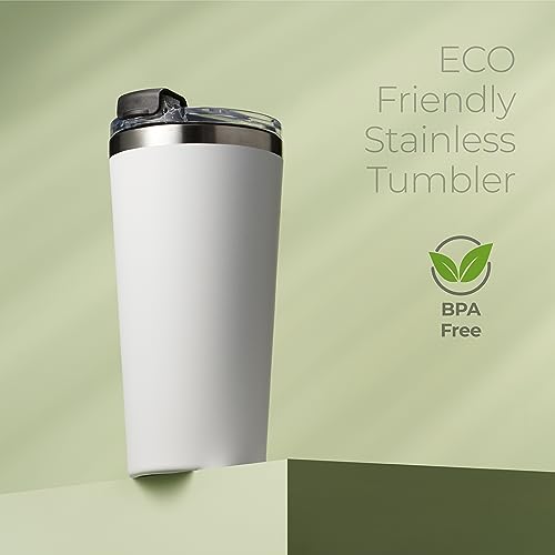16 oz Insulated Coffee Tumbler with Leakproof Lid
