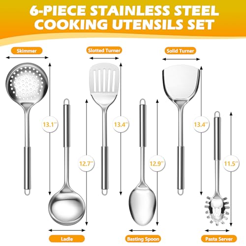 Stainless Steel Kitchen Utensil Set of 6 (6 Count)