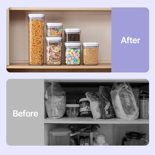 Food Airtight Containers storage with Lids 3 Pack One Button Open (47.6198 Ounce)