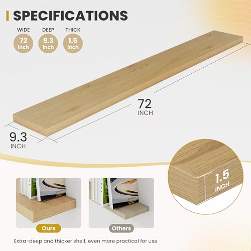 72 Inch Floating Shelves