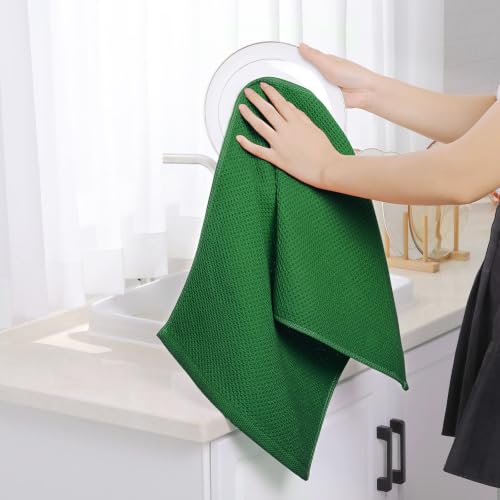 100% Cotton Waffle Weave Kitchen Dish Towels 4 (4 Count)