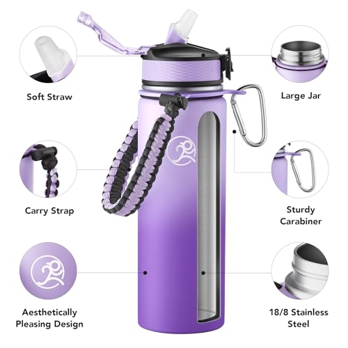 24oz Insulated Stainless Steel Travel Water Bottle