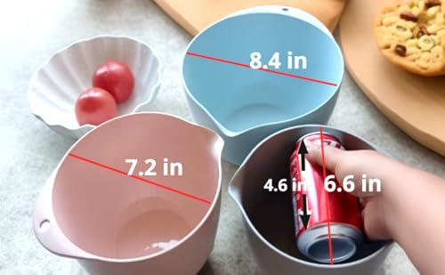 3 Small Mixing Bowls Set with Lids