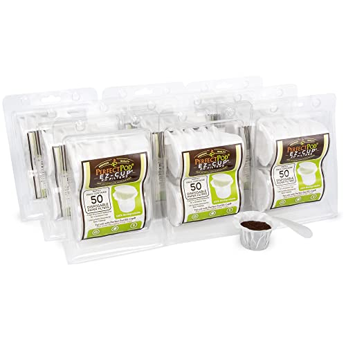 EZ Cup Paper Filters with Lid for Reusable Coffee Pods (450 Count)