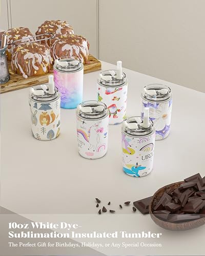 6 Pack 10 oz Sublimation Tumblers Blanks Bulk