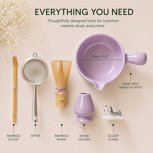 HAPPY PATH & CO Patented Matcha Bowl Set with Handle & Spout