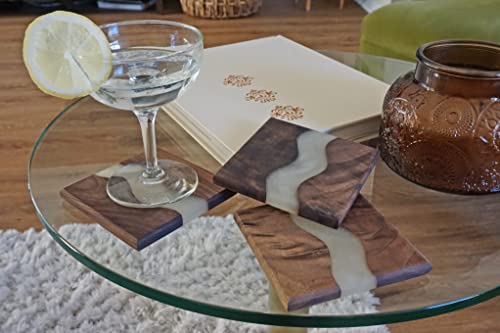 Wood Coaster Set for Drinks (4 Count)