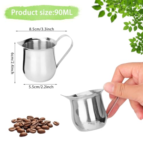 2.5 oz Milk Frothing Pitcher Stainless Steel Small Bell