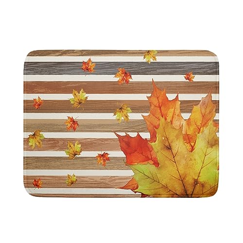 Autumn Golden Maple Leaf Dish Drying Mat for Kitchen Counter