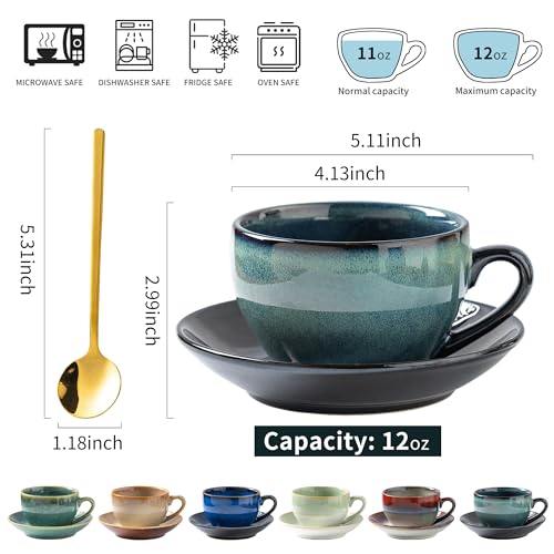 Porcelain Coffee Cup with Saucer Spoon